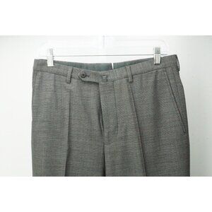 Incotex Gray Nailhead S100s Natural Stretch Dress Pants Trousers 46 EU Brand NEW